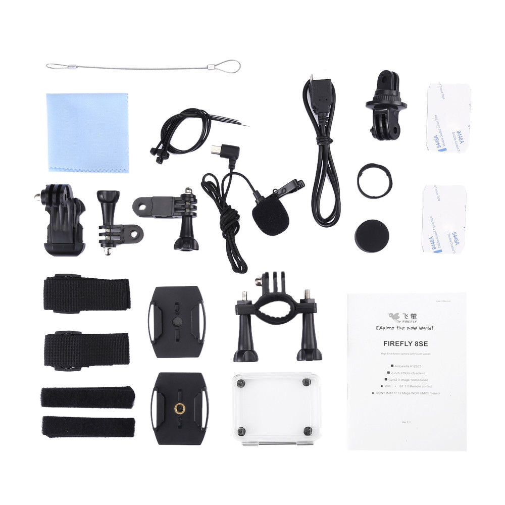 HawkEye Firefly 8SE TOUCHSCREEN Native 4K 30FPS WiFi Sports Action Camera - HawkEye Firefly Action cameras